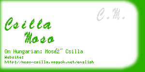 csilla moso business card